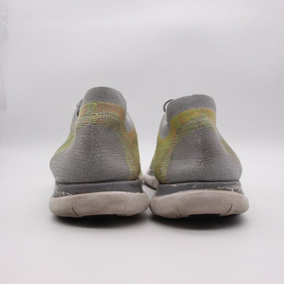 Nike Free 4.0 Flyknit Men's Size 12 Running Sneaker Grey Black Volt 717075-003 - Picture 5 of 11